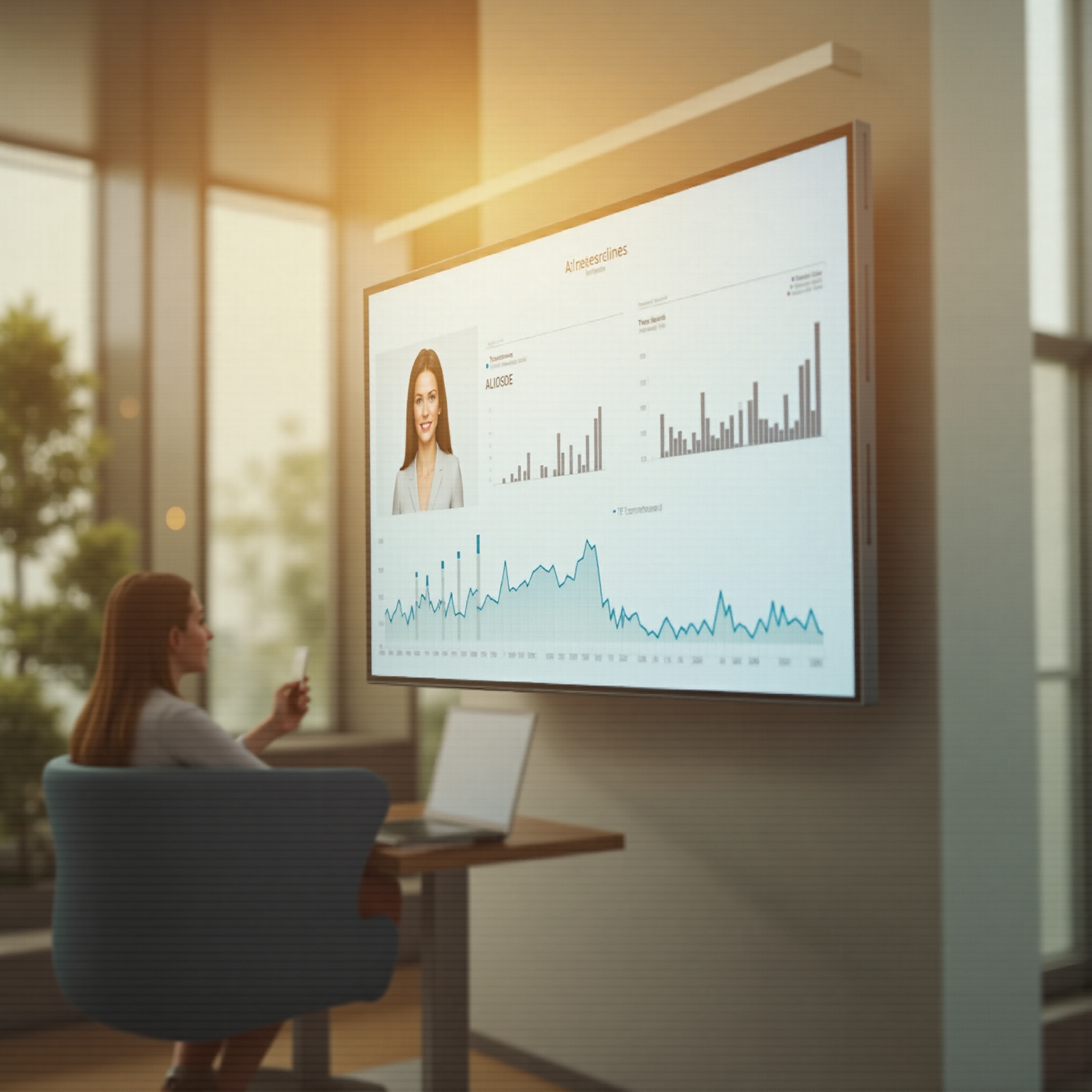 Professional reviewing data charts