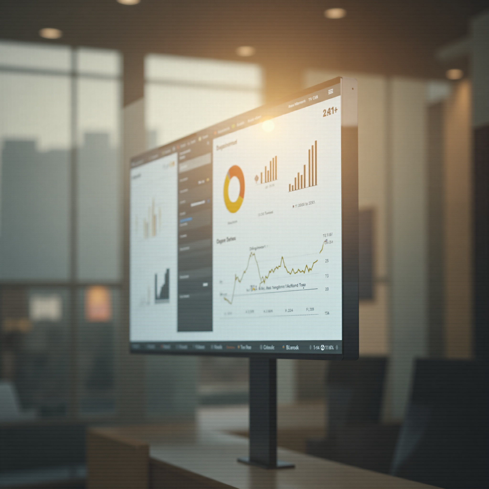 Business analysis on screen